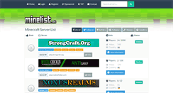 Desktop Screenshot of minelist.net