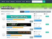 Tablet Screenshot of minelist.net